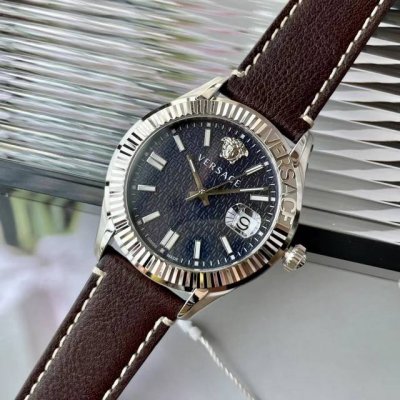 Original New Versace Ve3K Series Quartz Men's Watch, Sapphire Crystal Glass, Ver