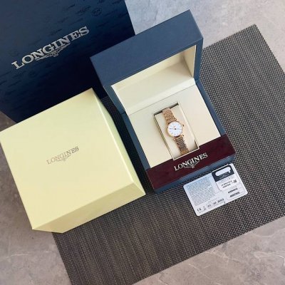 With Warranty Card, Golden White Roman Dial! Ultra-Thin Longines Jia Lan Series