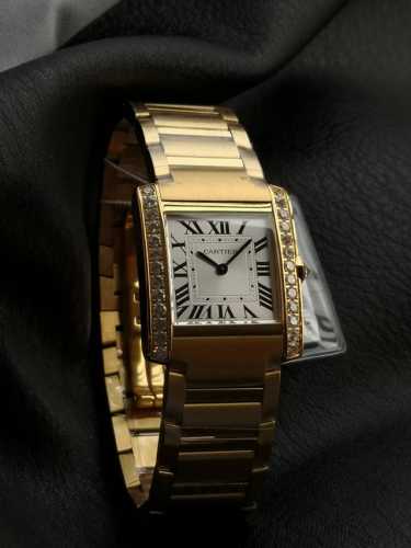 The Second Generation French Tank Rose Gold Solid Grain Leather Belt Model, The